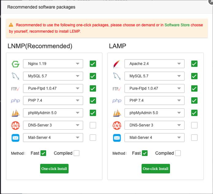 aaPanel One-Click aaPanel One-Click
