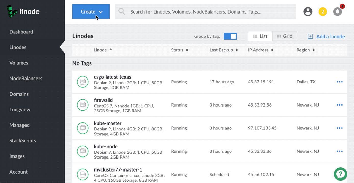 Create a Dedicated CPU Linode in the Cloud Manager