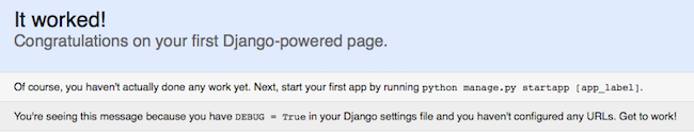 Django test page.