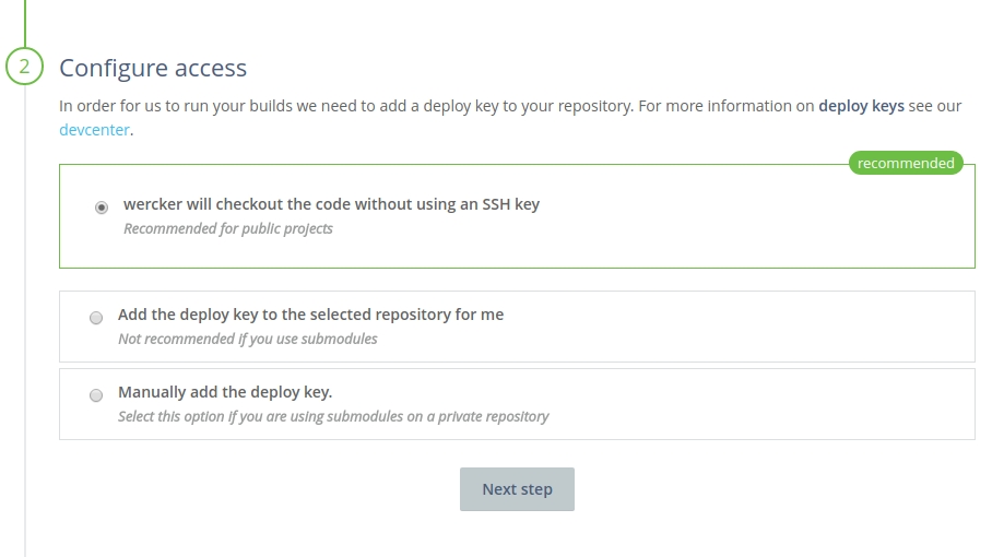 Configure access