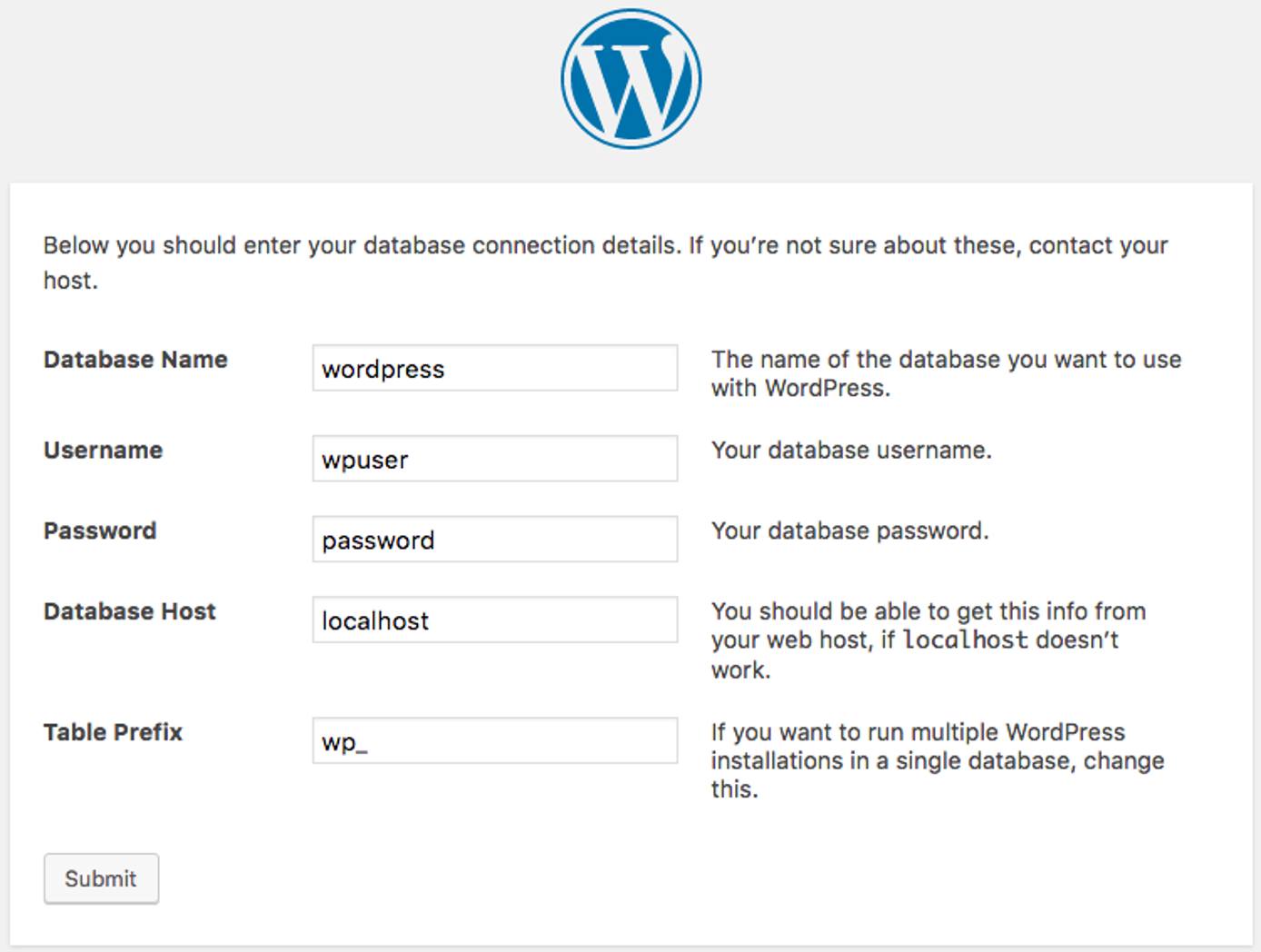 WordPress Installer. WordPress Installer.