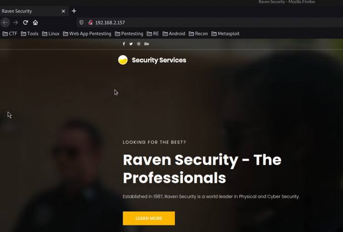 Raven web server browser screenshot