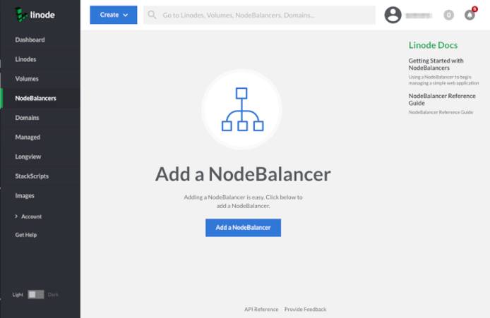 NodeBalancer page in Linode Cloud Manager