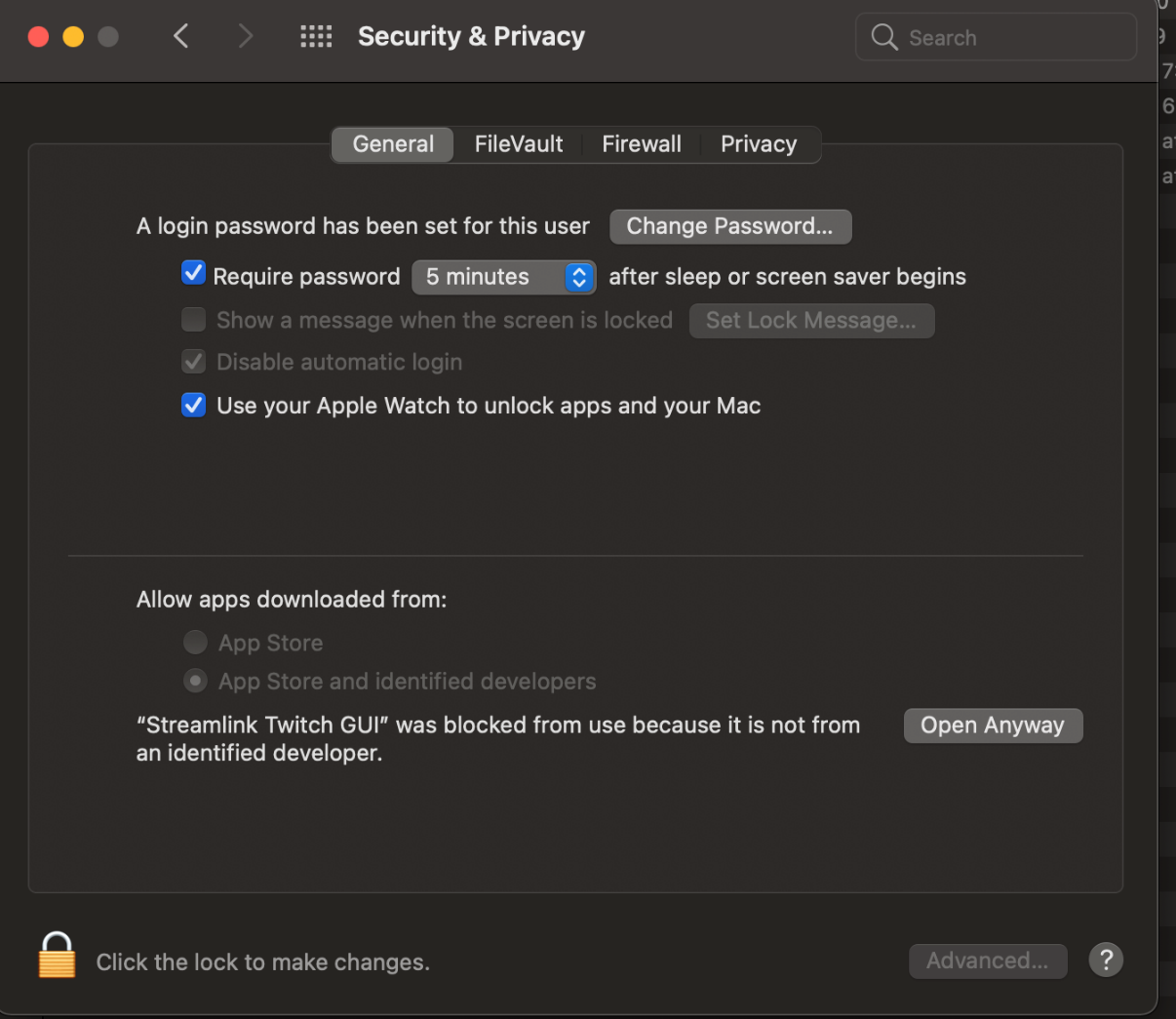 Access your macOS security and privacy settings