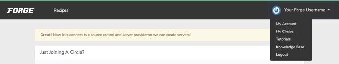The My Account menu My Account Menu