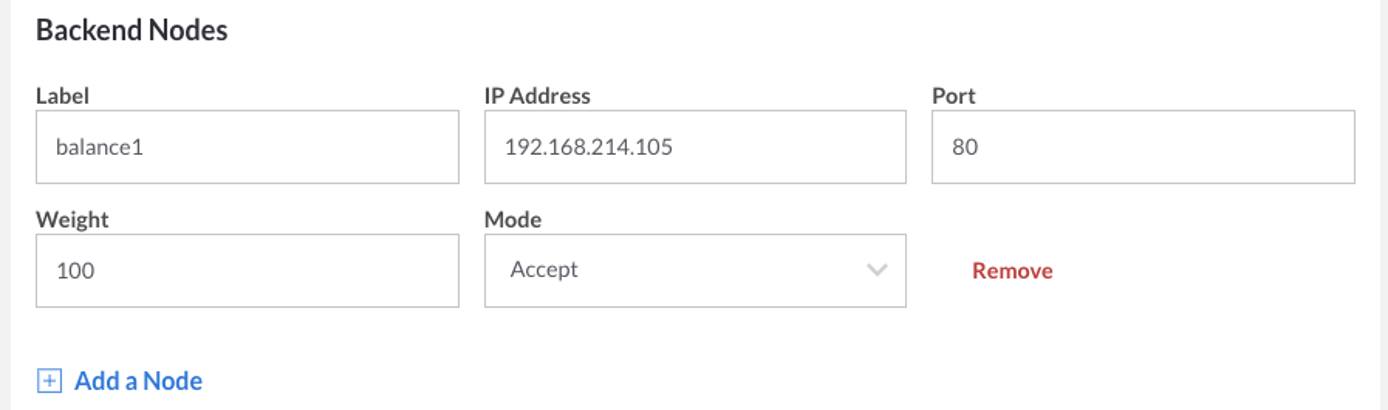 Adding a Backend Node to a NodeBalancer